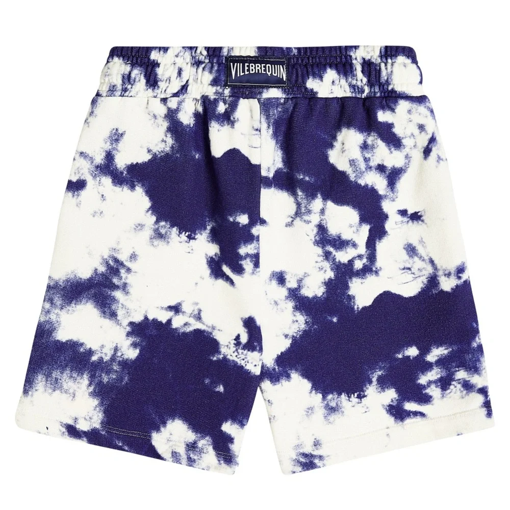 Vilebrequin Boys Blue & White Tie-dye Cotton Bermuda Shorts - 6Y